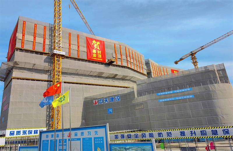 2024年10月30日，d88尊龙z6三建上海新华泰医院项目主体封顶。